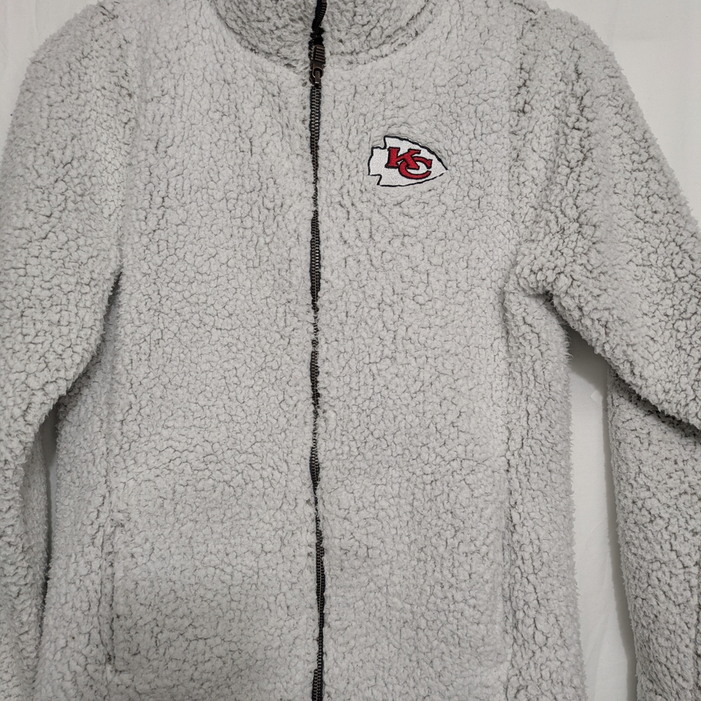 Kids Sherpa Jacket with Logo - Gray